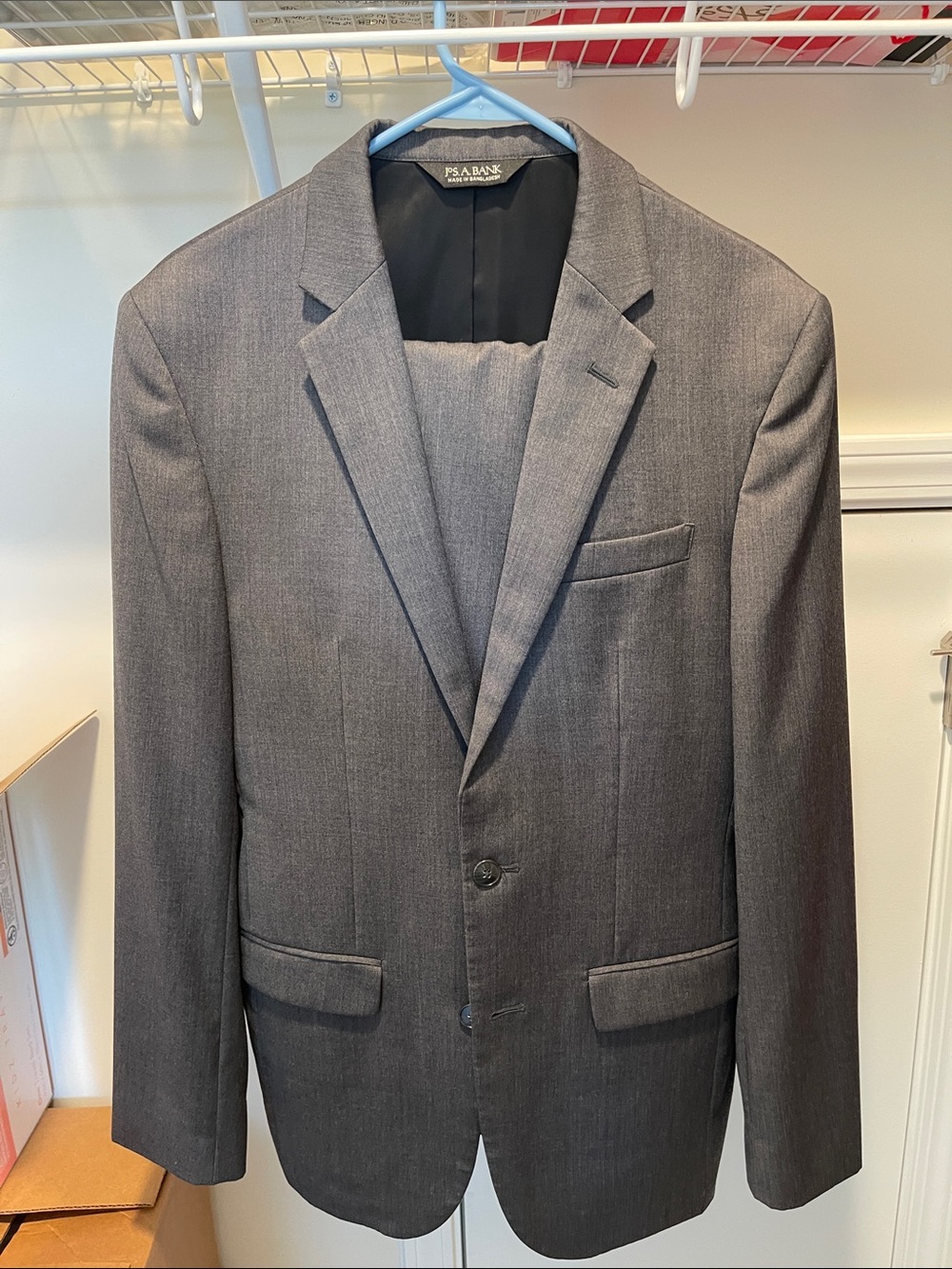 Jos A Banks Charcoal Gray Men's Two-Button Suit Jacket